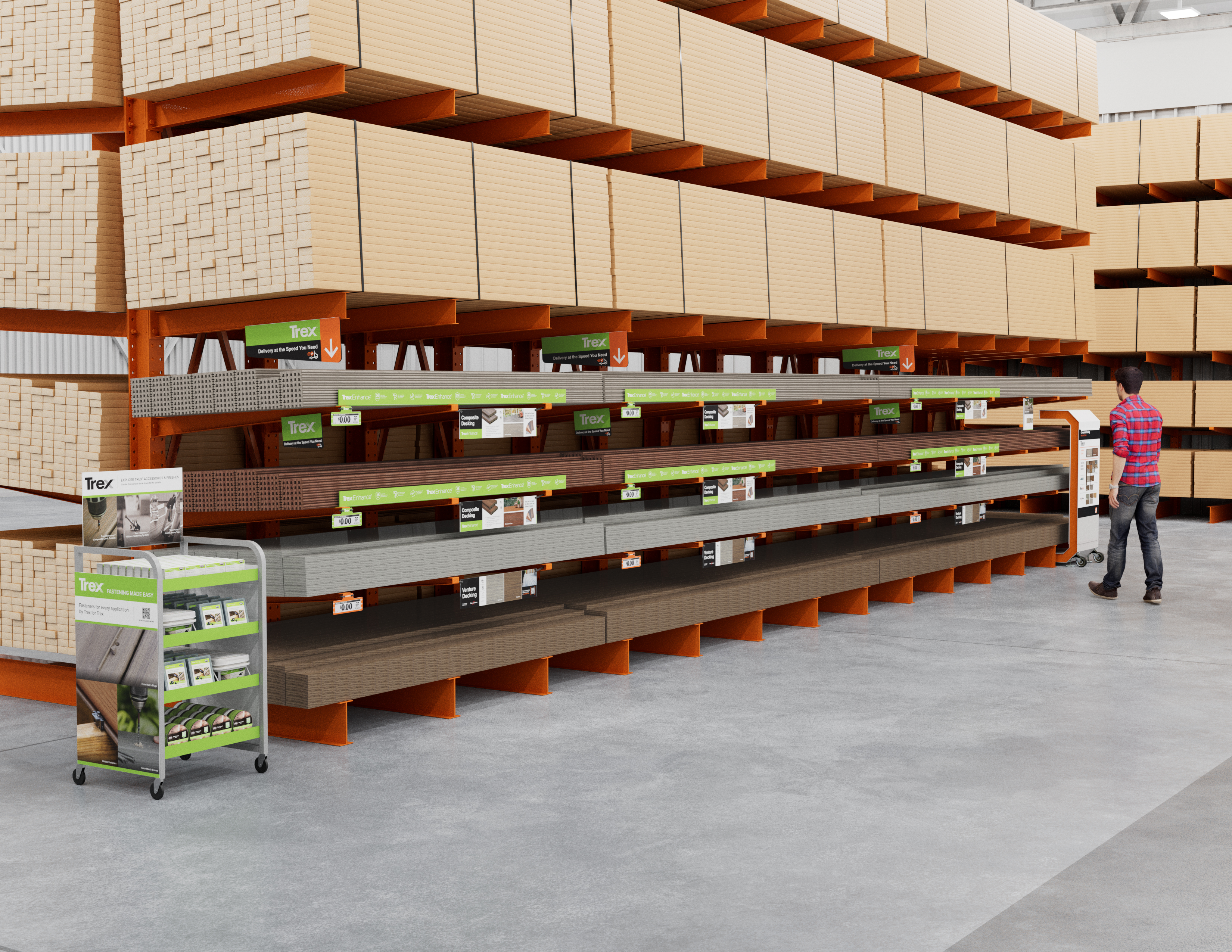 TREX Inline Home Depot Lumber Aisle Display